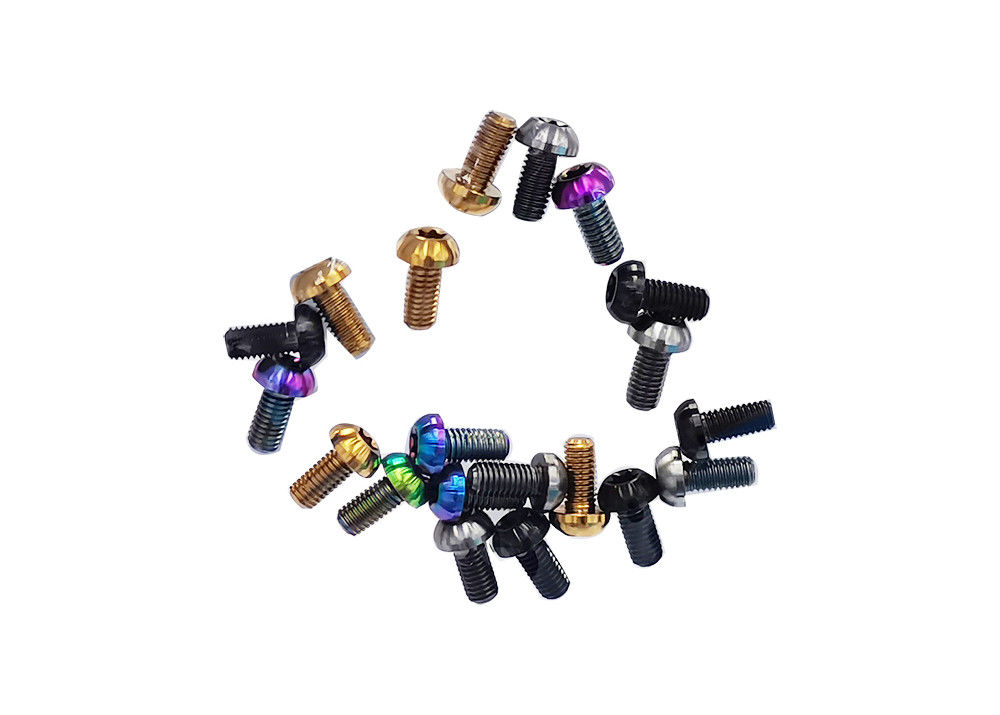 Motorcycle 6Pcs M5x10 Front Brake Disc Screw Titanium Alloy