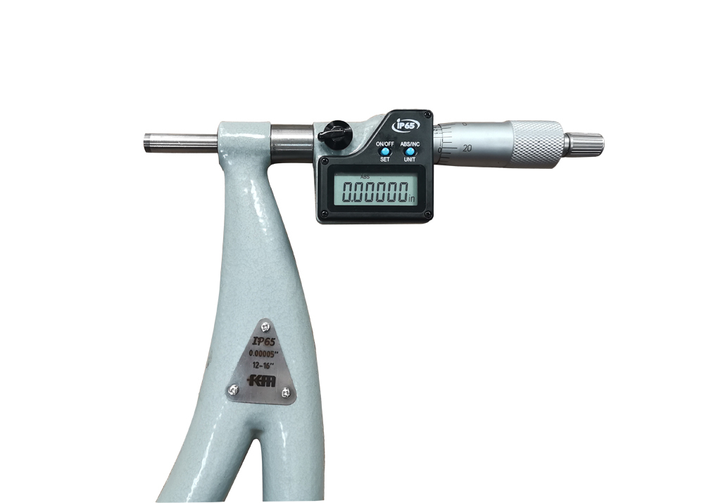 12-16″ Large Size Digital Outside Micrometer with Carbide Measuring Faces Provide Accuracy with IP65 Protection Degree