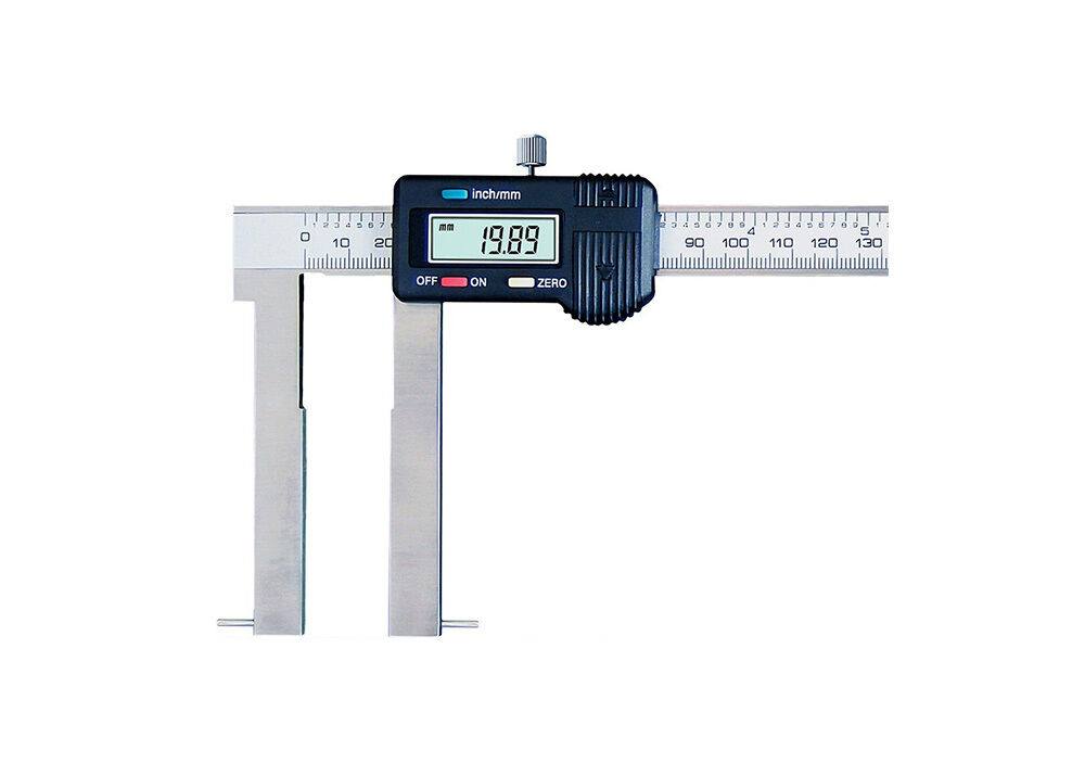 24-150mm/0.94-6'' Digital Internal Groove Caliper with Cylindrical Contact Point for Precise Inner Groove