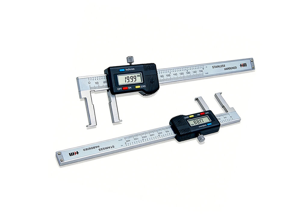 25-200mm/1-8" Flat Tip Inside Groove Digital Vernier Caliper Stainless Steel Industrial Gauge