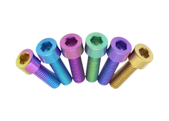 برغي غطاء مقبس سداسي من سبائك التيتانيوم GR1 M5 X 20mm DIN 912 سطح مصقول