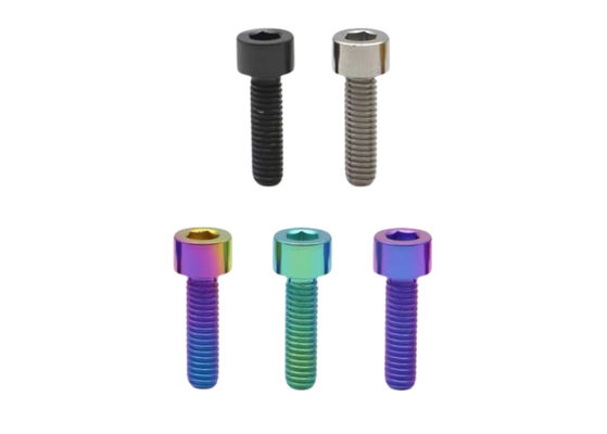 مسامير رأس مقبس سداسية من التيتانيوم مخصصة DIN 912 M6 X 20mm طبيعية مخصصة